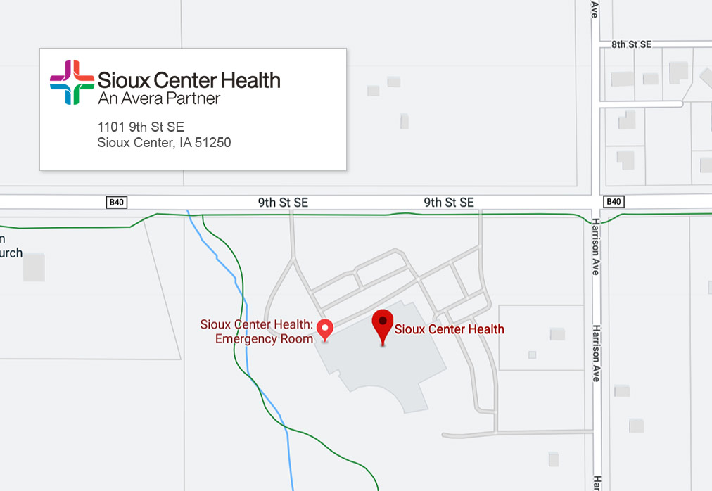 Sioux Center Health Map